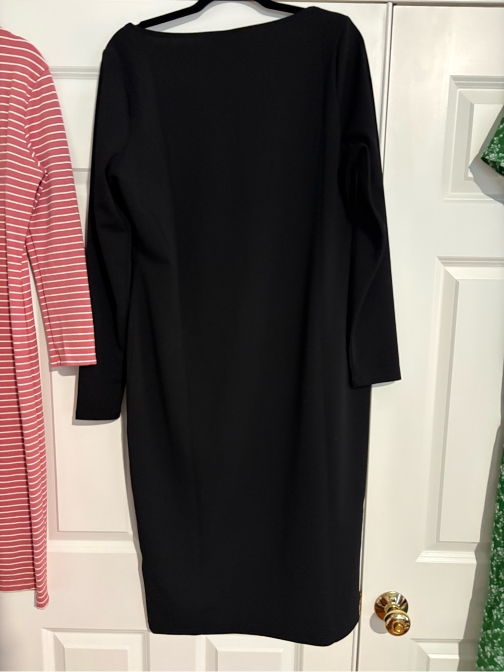 H&M Black Long-Sleeve Midi Dress